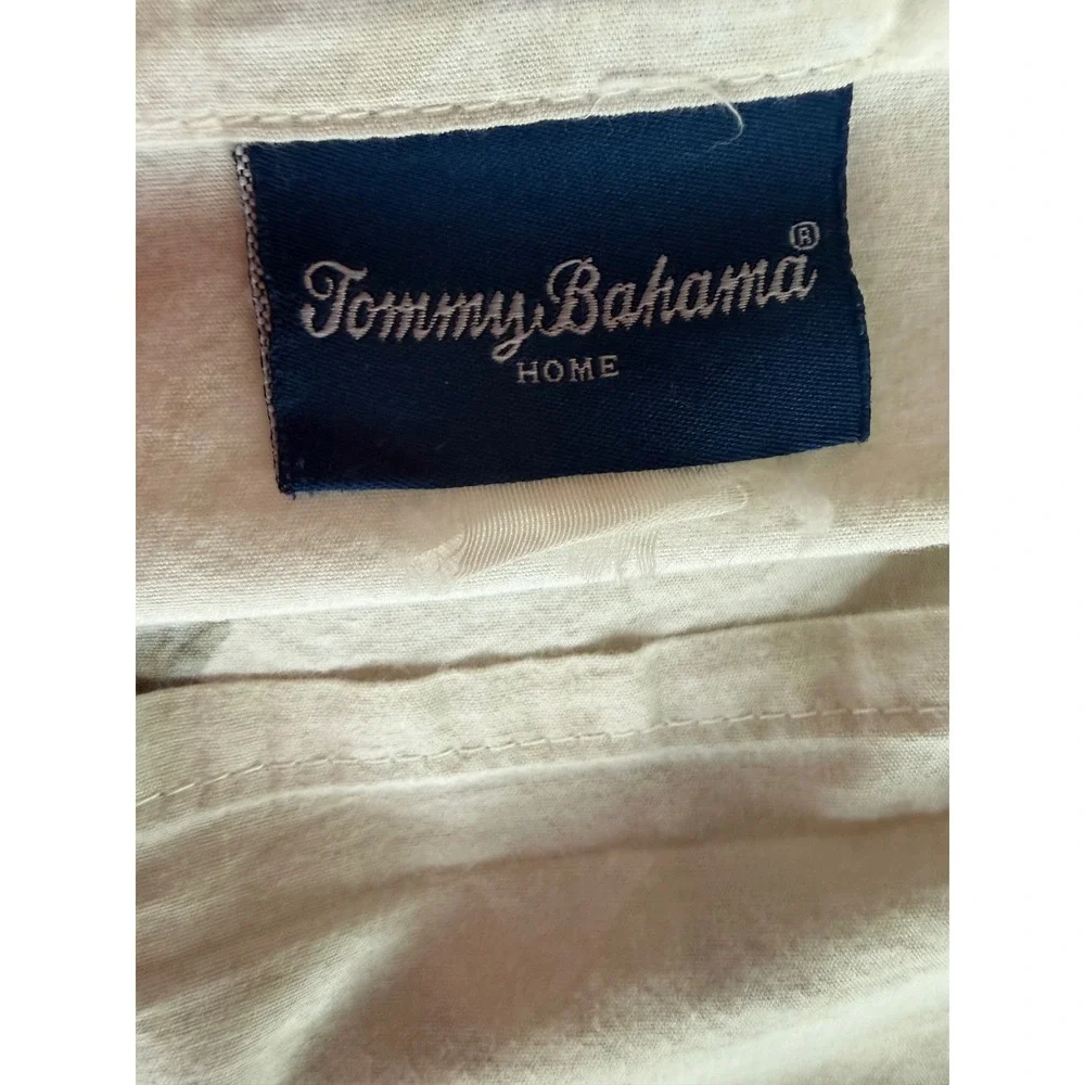 Tommy Bahama Home Tropical Palm Leaf Standard Pillow Shams Set of 2 Coastal Blue